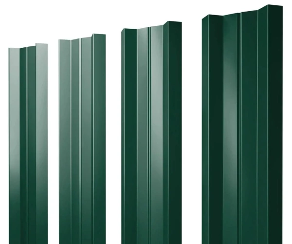 Евроштакетник двусторонний М-образный 0,5x110 мм зелёный RAL 6005 1м